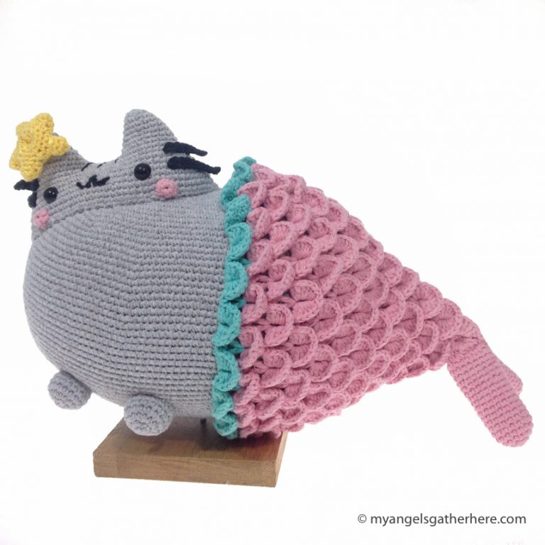 pusheen cat mermaid plush