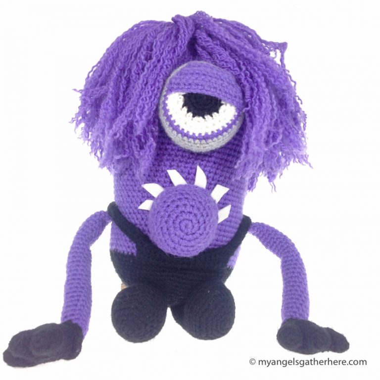 evil purple minion plush